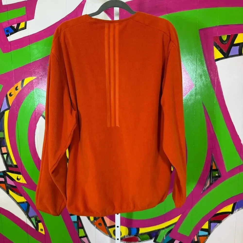 Adidas Orange Long Sleeve Fleece Casual Comfort. Size Large. Excellent condition